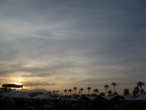 Coachella festival at sunset (photo: Mark Stock)