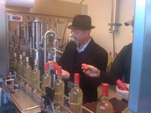 Geoff Tate at the bottling of Insania white
