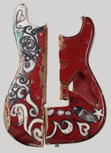 Smashed guitar from Saville Theatre concert (image: EMP Museum)