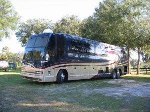 The Dears' tour bus