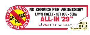no-service-fee Live Nation launches and all-in-one concert package