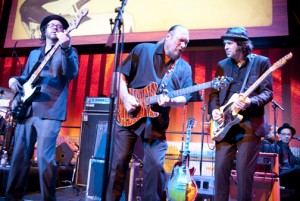 L to R: Jeff Fielder, Steve Cropper, Andrew McKeag and Craig Flory (background) (Phone: Carrie Robinson) 