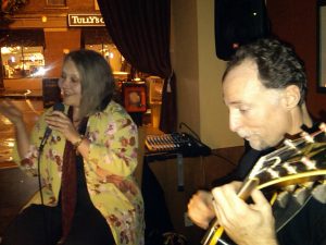 Carolyn Graye and Doug Zangar at Lombardi's (photo: G. Stout)