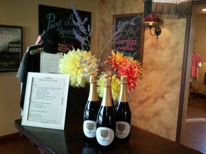 2011-09-11-163223 Wine display at Hard Row to Hoe (photo: Gene Stout)