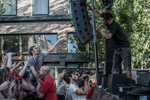 Rapper Danny Brown at the main stage on Friday (photo: Jim Bennett)