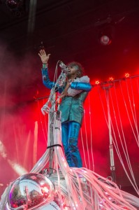 Wayne Coyne of The Flaming Lips on Sunday (photo: Jim Bennett)