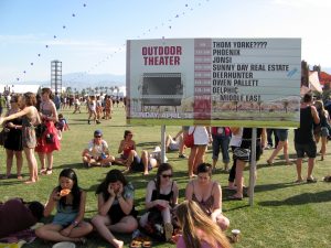 Schedule at Coachella (photo: Mark Stock)