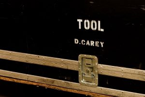 Danny Carey's gear case (photo: Kam Martin)