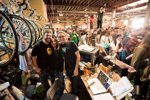 L-R: Chris Kellogg, Cheryl Waters and Kevin Cole of KEXP (photo: Christopher Nelson)