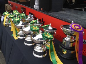 kirkland-concours-lemay-2012-trophies Trophies awaiting their recipients (photo: Gene Stout)