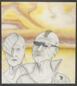 nirvana-american-gothic Kurt Cobain's American Gothic painting (image: www.empsfm.org)