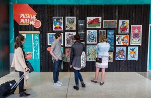 pearl-jam-poster-exhibit-at-seatac-by-don-wilson-port-of-seattle Pearl Jam poster exhibit (photo: Don Wilson / Port of Seattle)