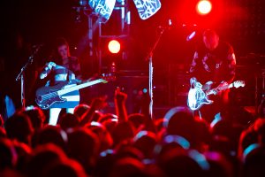 Bassist Nicole Fiorentino (left) with Corgan (photo: Christopher Nelson)