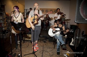 Smashing Pumpkins in rehearsal (photo: Kristin Burns)