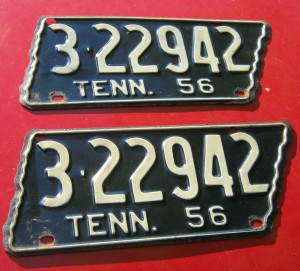 Vintage Tennessee plates