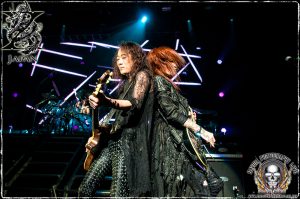 L-R: Guitarists Pata and Sugizo (photo: Mike Savoia)